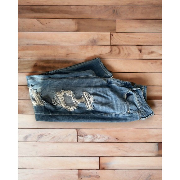 Preowned American Eagle Distressed Sz 2 Women's Comfortable Regular Fit Jeans - Picture 3 of 12
